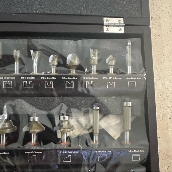 Craftsman 24-Piece Router Bit Set with Wooden Storage Case | Carbide Woodworking - Picture 6 of 9